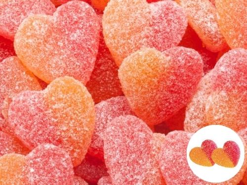 Vidal Gummi Peach Hearts 1lb